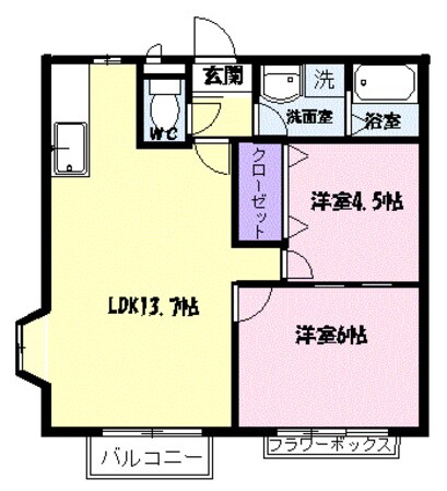 エントピアＡの物件間取画像